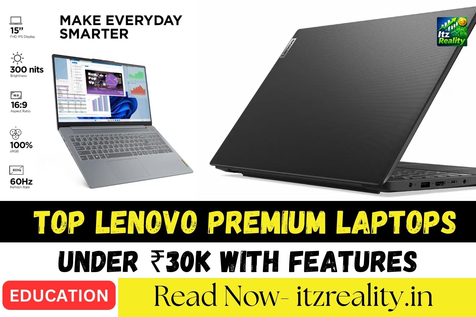 Top Lenovo Premium Laptops Under ₹30K With Features